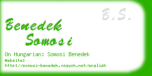 benedek somosi business card
